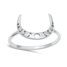 Load image into Gallery viewer, Crescent Moon Phase Ring, 2 Sizes