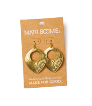 Load image into Gallery viewer, Yashi Embossed Statement Earring - Gold