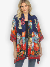 Load image into Gallery viewer, Crane Paradise Fans Kimono Duster
