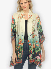 Load image into Gallery viewer, Lotus with Dragonfly Kimono Duster
