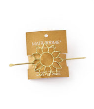 Load image into Gallery viewer, Suryamukhi Sunflower Hair Pin - Slide with Stick - Gold