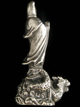 Load image into Gallery viewer, Brass Deity Statuette - Large - Quan Yin with Dragon