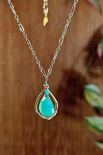 Load image into Gallery viewer, Chrysoprase & Tuquoise Necklace