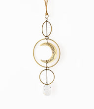 Load image into Gallery viewer, Surya Crescent Moon Brass Suncatcher
