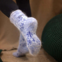 Load image into Gallery viewer, Crystal Snow Goat Wool Crew Sock