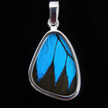 Load image into Gallery viewer, Blue & Black Butterfly Pendant, Small