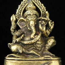 Load image into Gallery viewer, Brass Deity Statuette- Seated Ganesha, Small