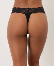 Load image into Gallery viewer, Women's Lace Waist Thong, 2 Colors
