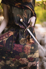 Load image into Gallery viewer, The Messenger Long Maxi Slip Dress w/ Joan of Arc & Florals