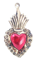 Load image into Gallery viewer, Classic Red Tin Heart Ornament