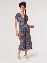Load image into Gallery viewer, Oval Print Wrap Culotte Jumpsuit
