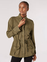 Load image into Gallery viewer, Drawstring Waist Utility Jacket
