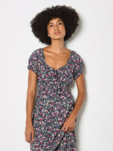 Load image into Gallery viewer, Ditsy Floral Midi Milkmaid Dress