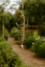 Load image into Gallery viewer, Indukala Small Moon Phase Bell Wind Chime - Handmade
