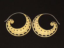 Load image into Gallery viewer, "Tarook" (small) Brass Earrings