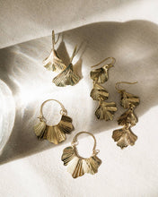 Load image into Gallery viewer, Sayuri Ginkgo Leaf Drop Earring - Gold