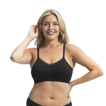 Load image into Gallery viewer, Seamless V-Neck Bra with Lace Trim, Full Size