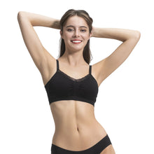 Load image into Gallery viewer, Seamless V-Neck Bra with Lace Trim, One Size