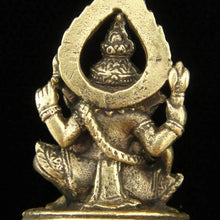 Load image into Gallery viewer, Brass Deity Statuette- Seated Ganesha, Small