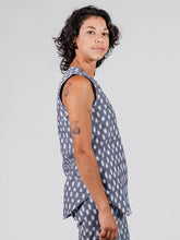 Load image into Gallery viewer, Eleni Tunic Top, Blue Ikat