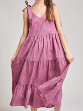 Load image into Gallery viewer, Lorelei Tiered Dress, Purple Buds