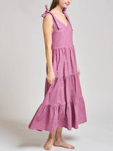 Load image into Gallery viewer, Lorelei Tiered Dress, Purple Buds