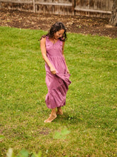 Load image into Gallery viewer, Lorelei Tiered Dress, Purple Buds