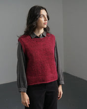 Load image into Gallery viewer, Heather Knitted Vest, Mulberry