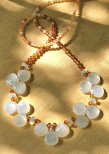 Load image into Gallery viewer, Moonstone, Hessonite, Carnelian and Opal Necklace

