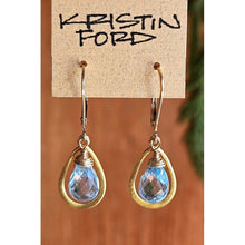 Load image into Gallery viewer, Blue Topaz Earrings, 2 Metal Options