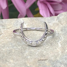 Load image into Gallery viewer, Crescent Moon Phase Ring, 2 Sizes