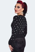 Load image into Gallery viewer, Embroidered Polka Dot Cardigan
