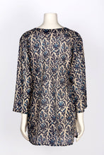 Load image into Gallery viewer, Aurora Cotton Kurta Tunic Navy Beige