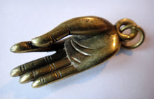 Load image into Gallery viewer, Brass Deity Pendant, Buddha Hand