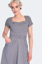 Load image into Gallery viewer, Houndstooth Flare Dress