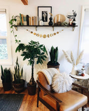 Load image into Gallery viewer, Sideways to the Moon Hammered Brass Garland/Wall Hanging