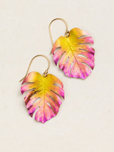 Monstera Leaf Earrings, 2 Colors