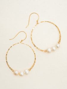 Full Moon Pearl Earrings