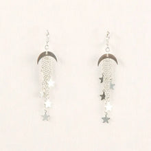 Load image into Gallery viewer, Moon &amp; Star Dangle Earrings, 2 Colors
