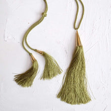 Load image into Gallery viewer, Zabra Tassel Necklace, 2 Colors