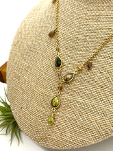 Load image into Gallery viewer, Labradorite, Andalucite, Tourmaline and Smoky Quartz Statement Necklace

