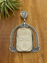 Load image into Gallery viewer, Mastodon Tusk Carved Buddha Statement Pendant
