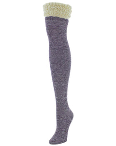 Warped Crochet Over-The-Knee Sock, 2 Colors