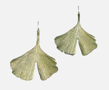Load image into Gallery viewer, Large Leaf Gingko Earrings
