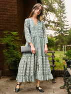 Britta Long Sleeve Tiered Dress