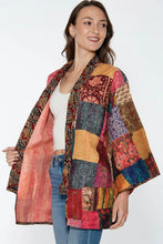 Load image into Gallery viewer, Reversible Kantha Silk Kimono, One Size
