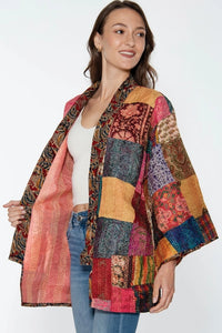 Reversible Kantha Silk Kimono