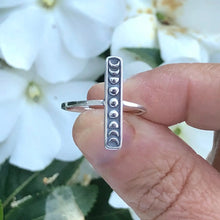 Load image into Gallery viewer, Vertical Moon Phase Ring, 2 Sizes
