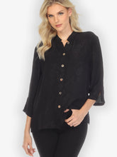 Load image into Gallery viewer, Solid Silk Black Blouse
