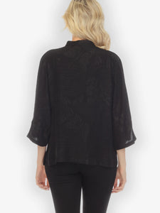 Solid Silk Black Blouse